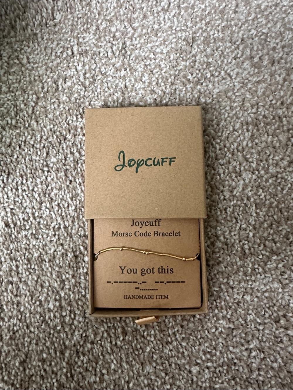 Joycuff Gold Morse Code Bracelet - "You Got This"